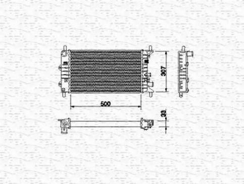 Magneti Marelli 350213493000 - Радиатор, охлаждане на двигателя vvparts.bg