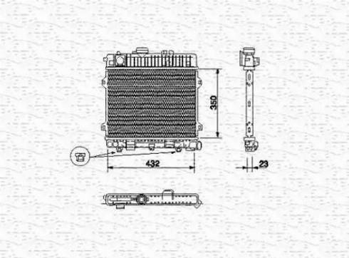 Magneti Marelli 350213441000 - Радиатор, охлаждане на двигателя vvparts.bg