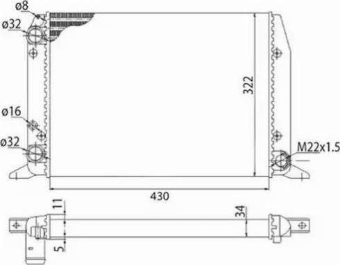 Magneti Marelli 350213404003 - Радиатор, охлаждане на двигателя vvparts.bg