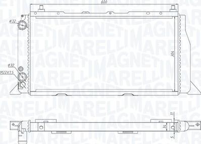 Magneti Marelli 350213406000 - Радиатор, охлаждане на двигателя vvparts.bg