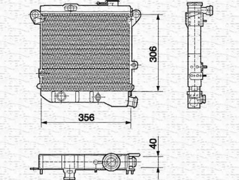 Magneti Marelli 350213416000 - Радиатор, охлаждане на двигателя vvparts.bg