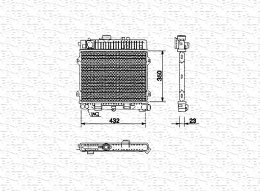 Magneti Marelli 350213436000 - Радиатор, охлаждане на двигателя vvparts.bg