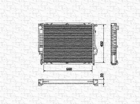 Magneti Marelli 350213431000 - Радиатор, охлаждане на двигателя vvparts.bg