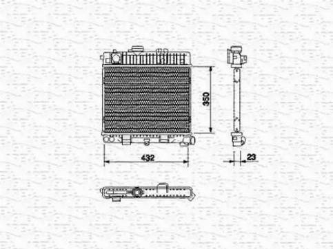 Magneti Marelli 350213438000 - Радиатор, охлаждане на двигателя vvparts.bg