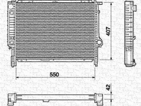 Magneti Marelli 350213433000 - Радиатор, охлаждане на двигателя vvparts.bg