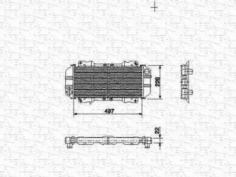 Magneti Marelli 350213478000 - Радиатор, охлаждане на двигателя vvparts.bg