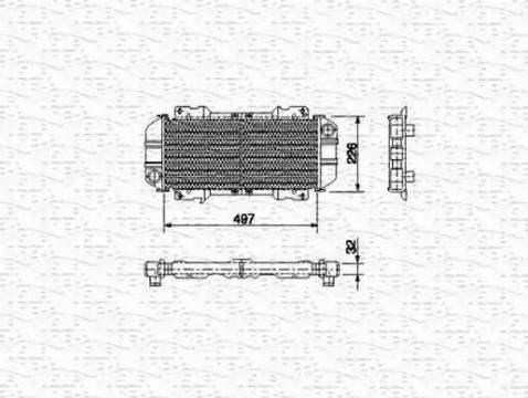 Magneti Marelli 350213477000 - Радиатор, охлаждане на двигателя vvparts.bg