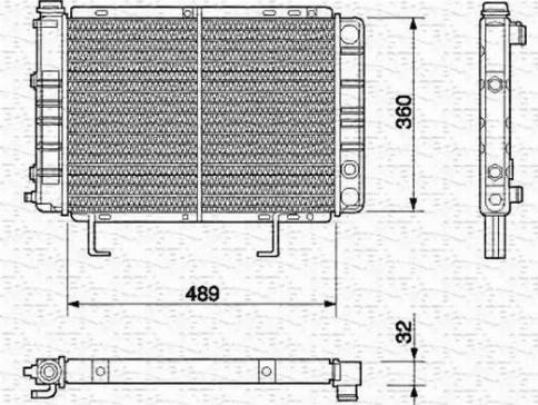 Magneti Marelli 350213599000 - Радиатор, охлаждане на двигателя vvparts.bg
