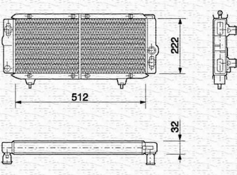 Magneti Marelli 350213594000 - Радиатор, охлаждане на двигателя vvparts.bg