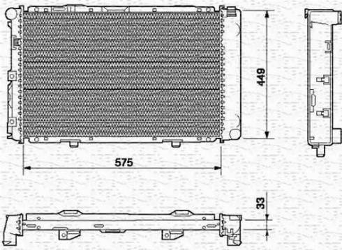 Magneti Marelli 350213543000 - Радиатор, охлаждане на двигателя vvparts.bg