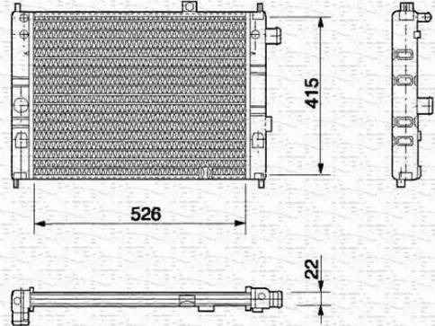 Magneti Marelli 350213559000 - Радиатор, охлаждане на двигателя vvparts.bg