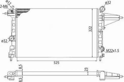 Nissens 63223 - Радиатор, охлаждане на двигателя vvparts.bg