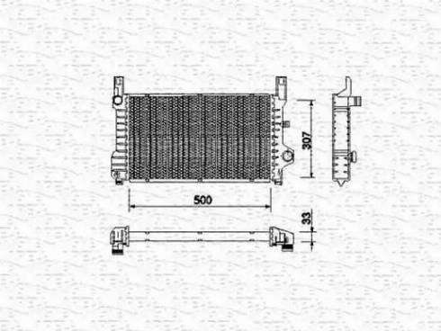 Magneti Marelli 350213511000 - Радиатор, охлаждане на двигателя vvparts.bg