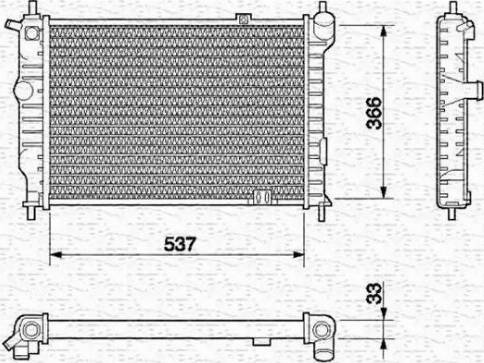 Magneti Marelli 350213584000 - Радиатор, охлаждане на двигателя vvparts.bg