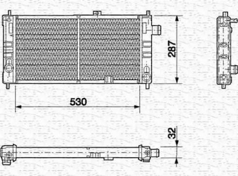 Magneti Marelli 350213581000 - Радиатор, охлаждане на двигателя vvparts.bg