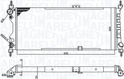 Magneti Marelli 350213588000 - Радиатор, охлаждане на двигателя vvparts.bg