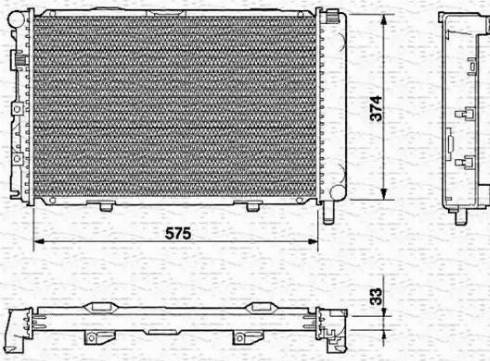 Magneti Marelli 350213539000 - Радиатор, охлаждане на двигателя vvparts.bg