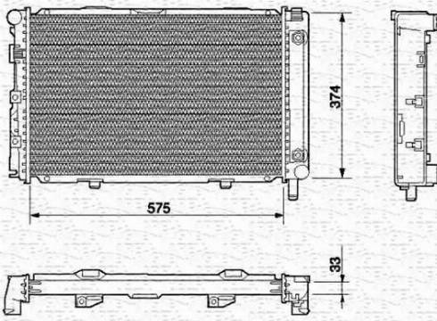 Magneti Marelli 350213538000 - Радиатор, охлаждане на двигателя vvparts.bg