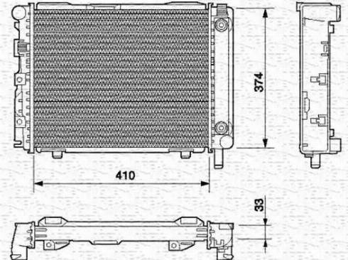 Magneti Marelli 350213537000 - Радиатор, охлаждане на двигателя vvparts.bg