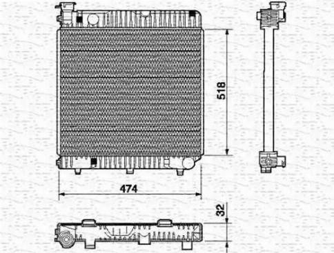 Magneti Marelli 350213523000 - Радиатор, охлаждане на двигателя vvparts.bg