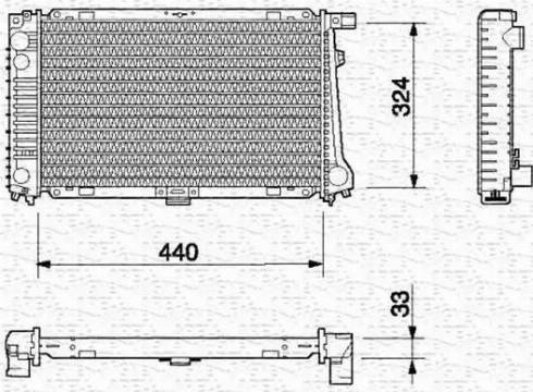 Magneti Marelli 350213695000 - Радиатор, охлаждане на двигателя vvparts.bg