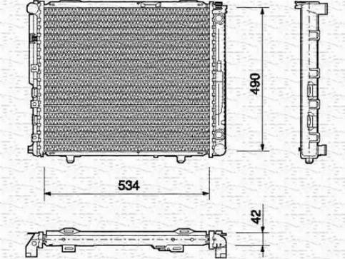 Magneti Marelli 350213691000 - Радиатор, охлаждане на двигателя vvparts.bg