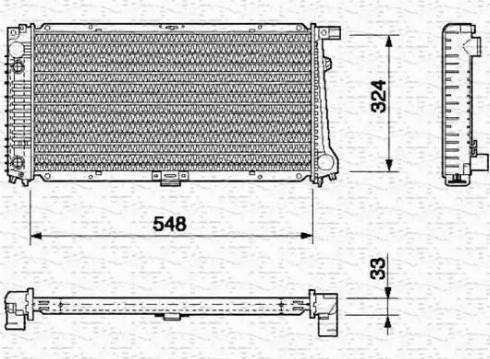 Magneti Marelli 350213698000 - Радиатор, охлаждане на двигателя vvparts.bg