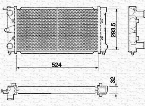 Magneti Marelli 350213645000 - Радиатор, охлаждане на двигателя vvparts.bg