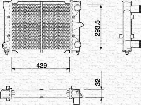 Magneti Marelli 350213646000 - Радиатор, охлаждане на двигателя vvparts.bg