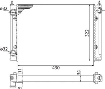 Magneti Marelli 350213646003 - Радиатор, охлаждане на двигателя vvparts.bg