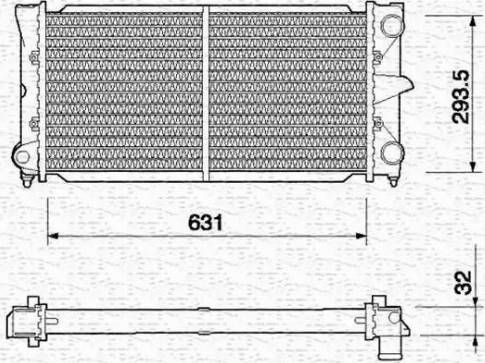 Magneti Marelli 350213648000 - Радиатор, охлаждане на двигателя vvparts.bg