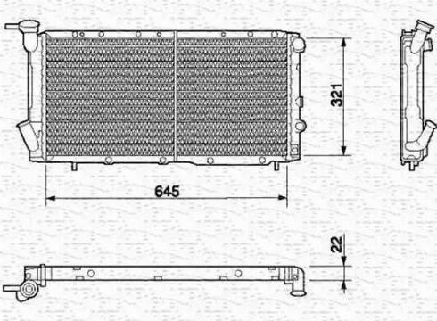 Magneti Marelli 350213643000 - Радиатор, охлаждане на двигателя vvparts.bg
