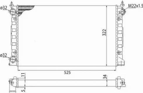 Magneti Marelli 350213647003 - Радиатор, охлаждане на двигателя vvparts.bg