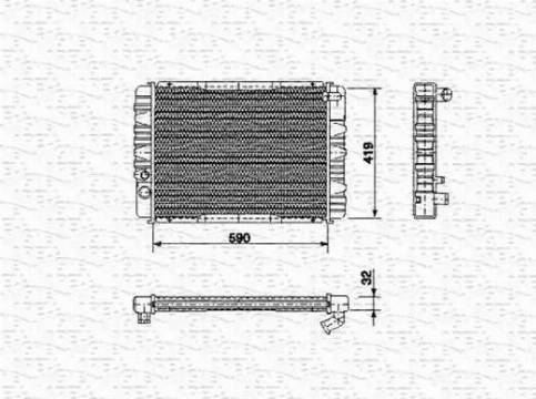 Magneti Marelli 350213656000 - Радиатор, охлаждане на двигателя vvparts.bg