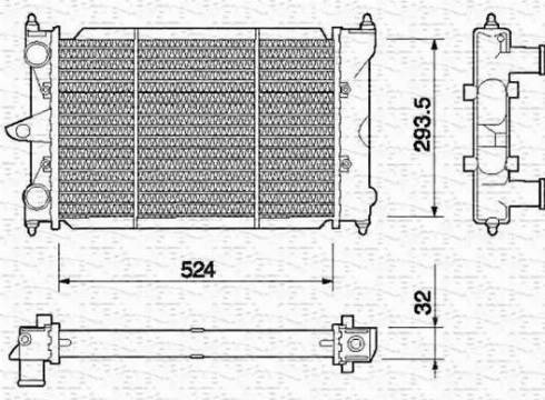 Magneti Marelli 350213652000 - Радиатор, охлаждане на двигателя vvparts.bg