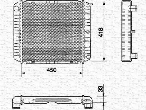 Magneti Marelli 350213657000 - Радиатор, охлаждане на двигателя vvparts.bg