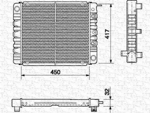 Magneti Marelli 350213664000 - Радиатор, охлаждане на двигателя vvparts.bg