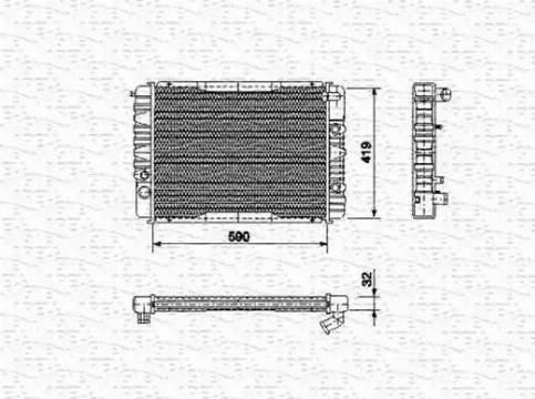 Magneti Marelli 350213665000 - Радиатор, охлаждане на двигателя vvparts.bg