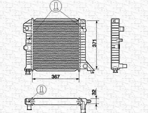 Magneti Marelli 350213662000 - Радиатор, охлаждане на двигателя vvparts.bg