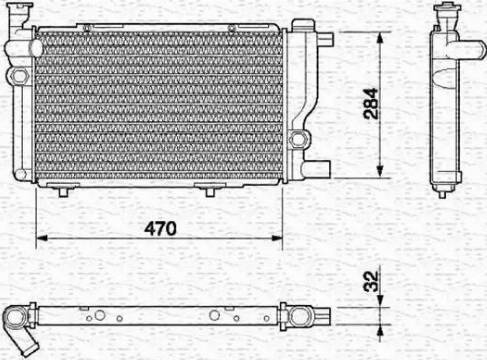 Magneti Marelli 350213607000 - Радиатор, охлаждане на двигателя vvparts.bg