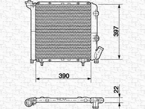 Magneti Marelli 350213615000 - Радиатор, охлаждане на двигателя vvparts.bg