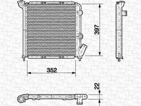 Magneti Marelli 350213613000 - Радиатор, охлаждане на двигателя vvparts.bg