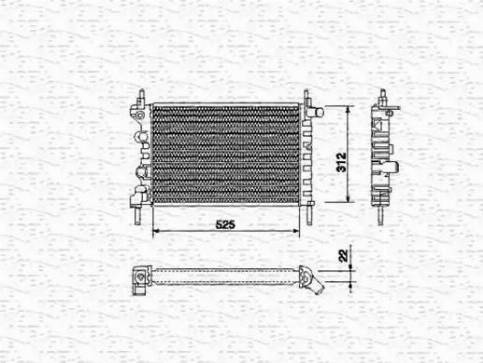 Magneti Marelli 350213684000 - Радиатор, охлаждане на двигателя vvparts.bg