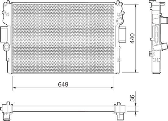 Magneti Marelli 350213015000 - Радиатор, охлаждане на двигателя vvparts.bg