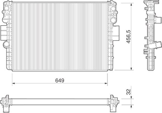 Magneti Marelli 350213016000 - Радиатор, охлаждане на двигателя vvparts.bg