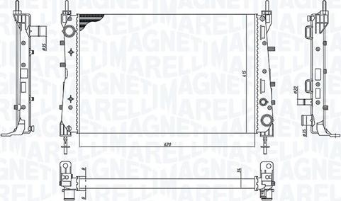 Magneti Marelli 350213199100 - Радиатор, охлаждане на двигателя vvparts.bg