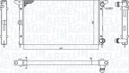 Magneti Marelli 350213194900 - Радиатор, охлаждане на двигателя vvparts.bg