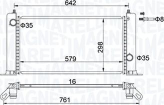 Magneti Marelli 350213194500 - Радиатор, охлаждане на двигателя vvparts.bg