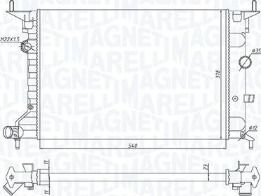 Magneti Marelli 350213194800 - Радиатор, охлаждане на двигателя vvparts.bg