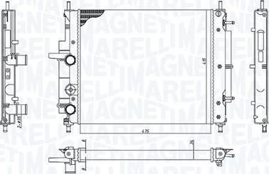 Magneti Marelli 350213194300 - Радиатор, охлаждане на двигателя vvparts.bg